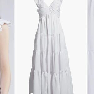 White Ruffle Tiered Sundress